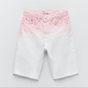 🥰🥰Zara Hombre Pink/White Denim Shorts🥰🥰